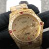 Rolex Datejust 116625 Yellow Gold Diamond Dial Iced Out Replica