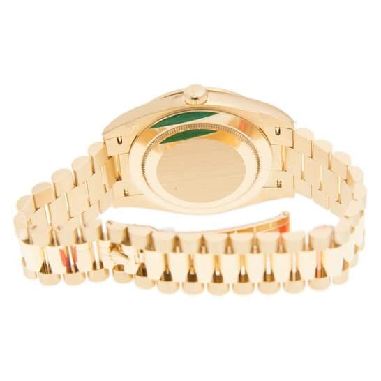 Rolex Day-Date Yellow Gold With Pave Diamond Dial Sapphire 128348RBR-0030 Replica