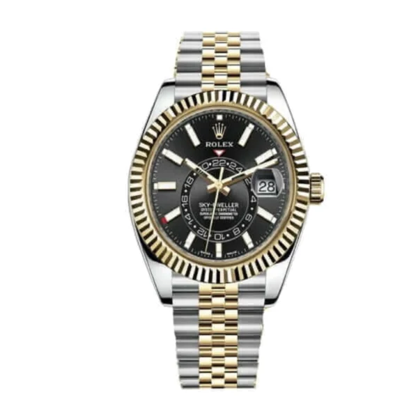 Rolex Sky-Dweller 326933 Steel Gold Black Dial Replica